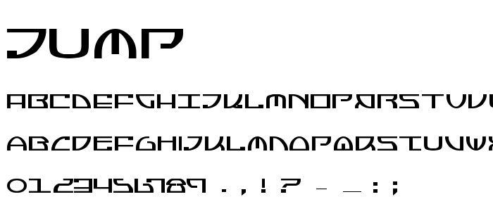 Jump font