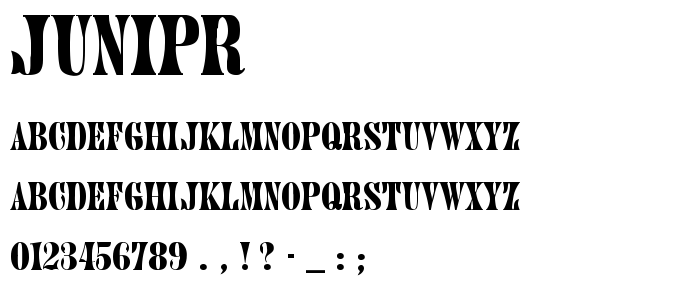 Junipr font