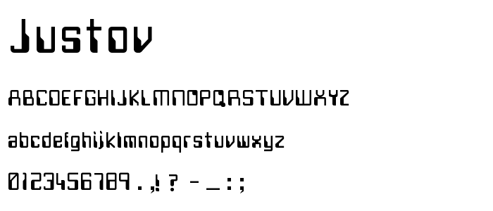 Justov font