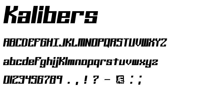 Kalibers font