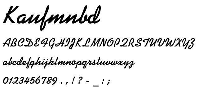 Kaufmnbd font