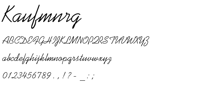 Kaufmnrg font