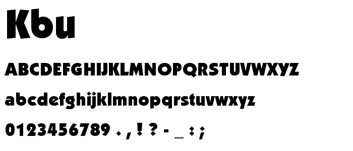 Kbu font