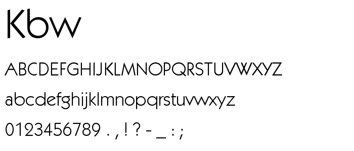 Kbw font