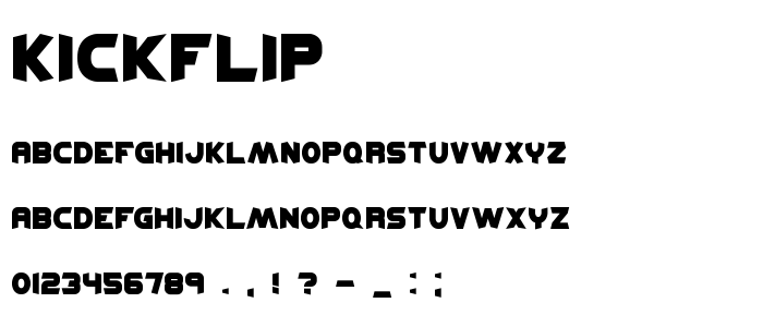 Kickflip font