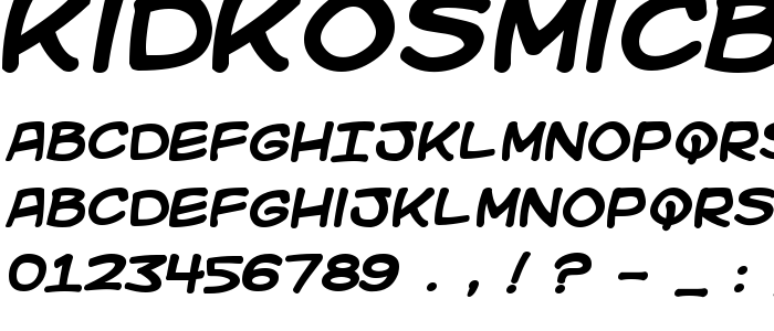 Kidkosmicb font