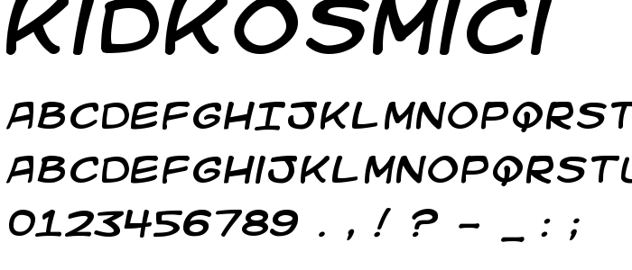 Kidkosmici font