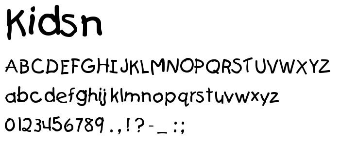 Kidsn font