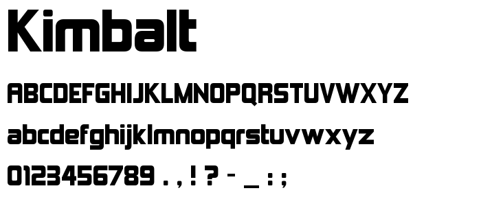 Kimbalt font