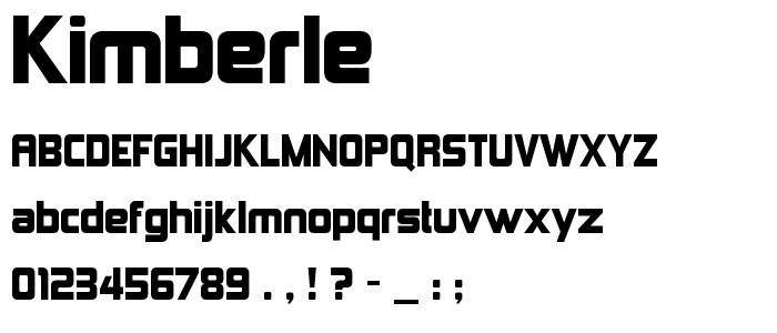 Kimberle font