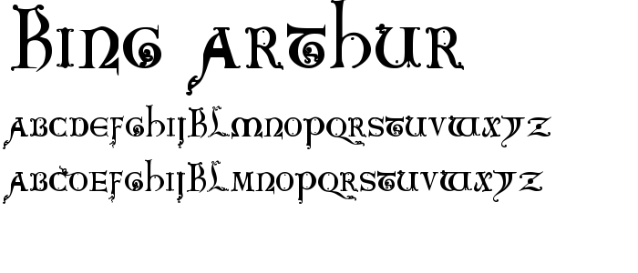 King_Arthur font