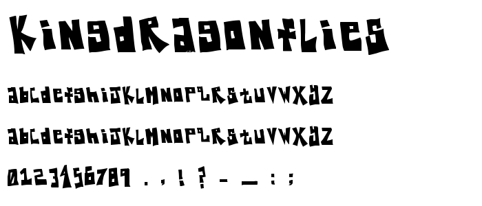 Kingdragonflies font