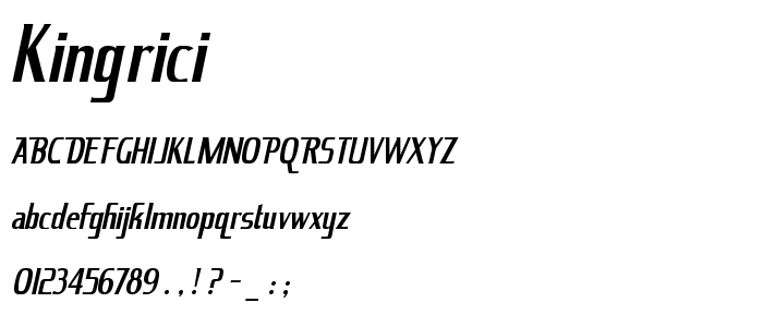 Kingrici font