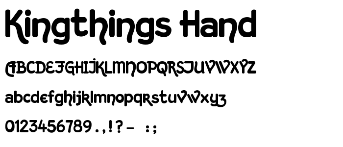Kingthings_Hand font