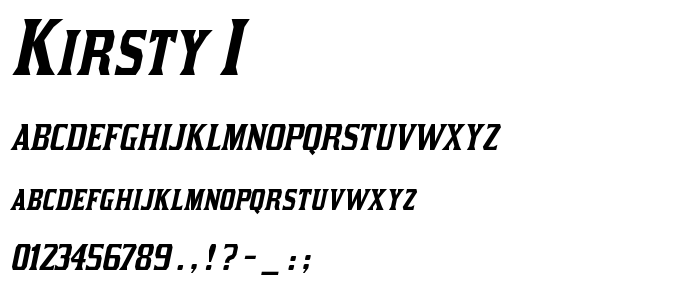 Kirsty_I font