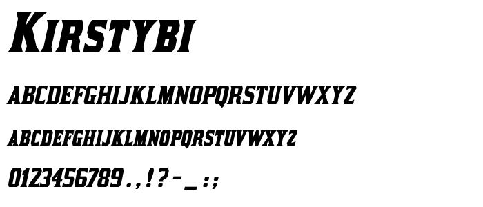 Kirstybi font