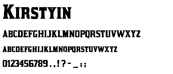 Kirstyin font