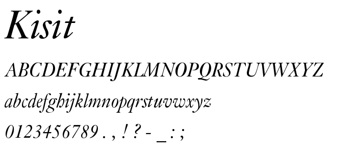 Kisit font