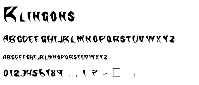 Klingons font