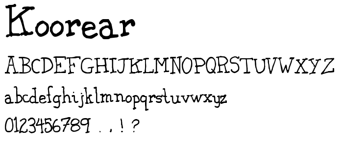 Koorear font