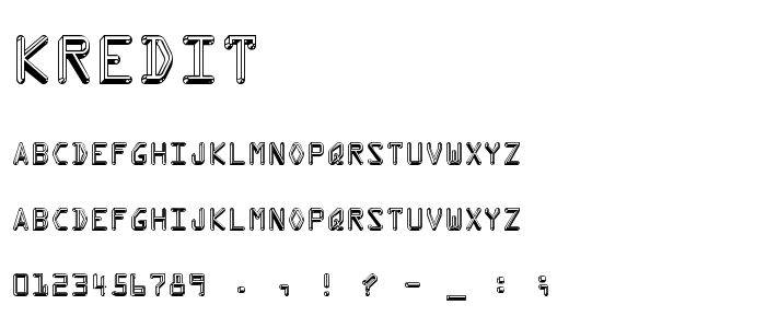 Kredit font