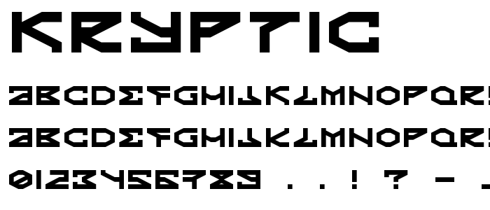 Kryptic font