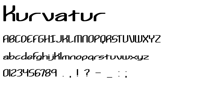 Kurvatur font