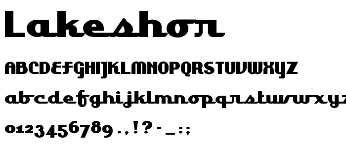 Lakeshor font