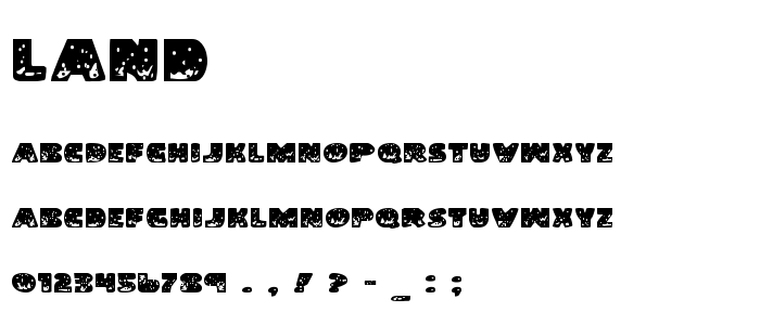 Land font