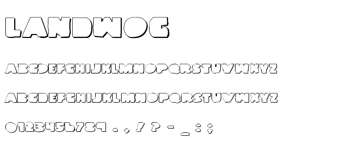 Landwog font