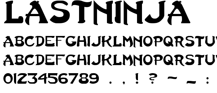 Lastninja font