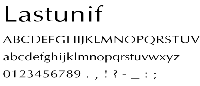 Lastunif font