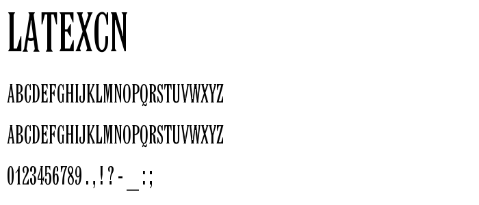 Latexcn font