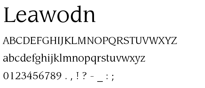 Leawodn font