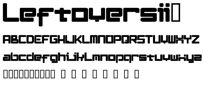 Leftoversii3 font