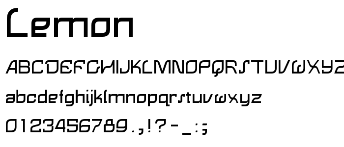 Lemon font