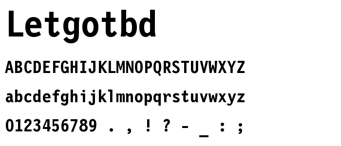 Letgotbd font