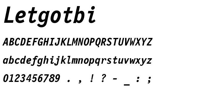 Letgotbi font