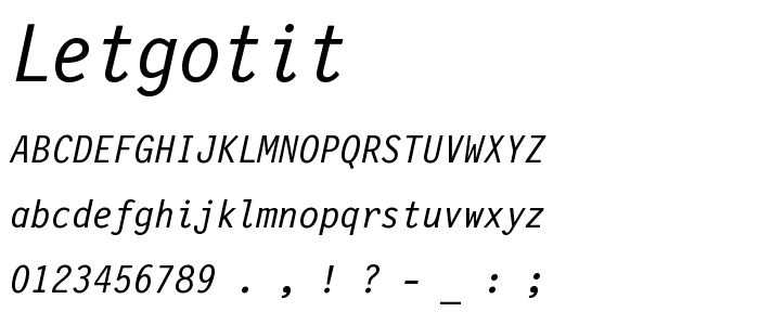 Letgotit font