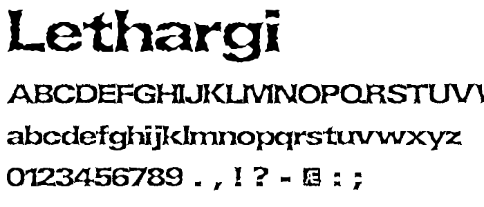 Lethargi font