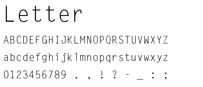 Letter font