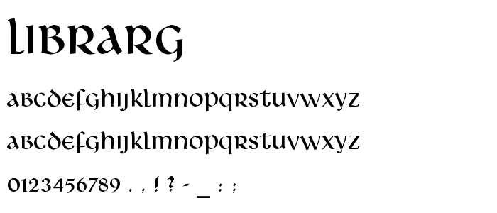 Librarg font