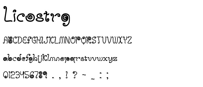 Licostrg font