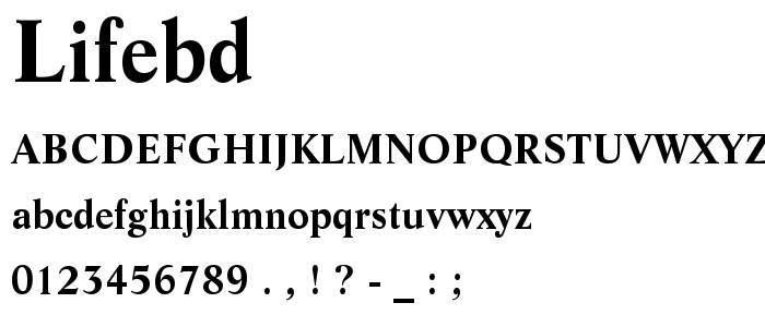 Lifebd font