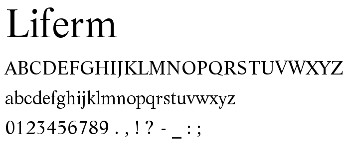 Liferm font