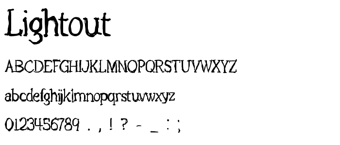 Lightout font