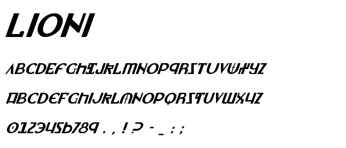 Lioni font