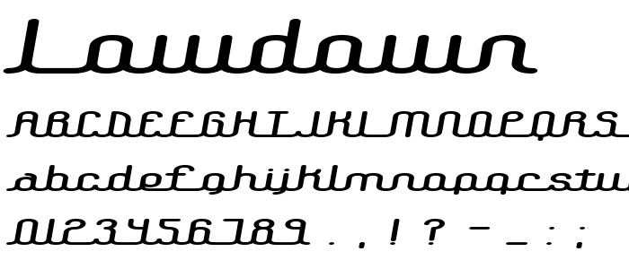 Lowdown font