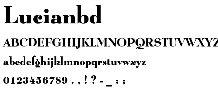 Lucianbd font