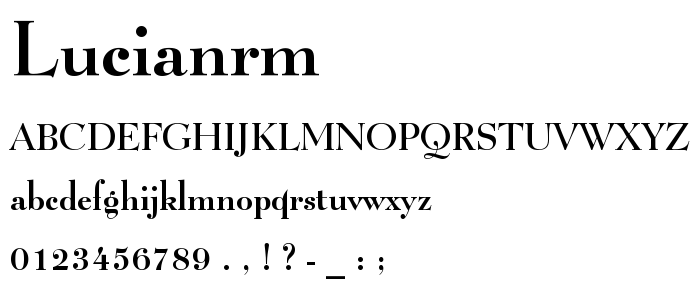 Lucianrm font